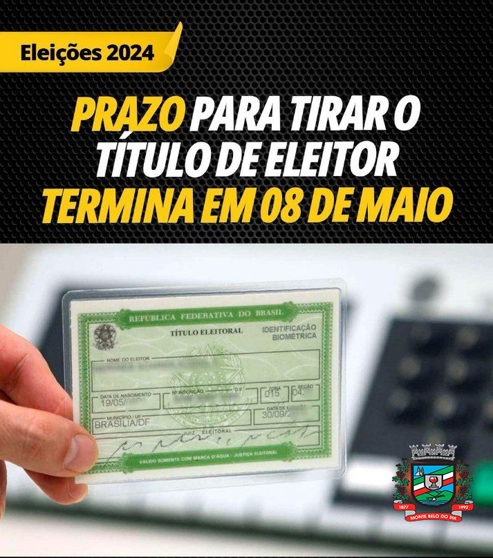 Eleições 2024: termina em 8 de maio o prazo para quem quer tirar o título