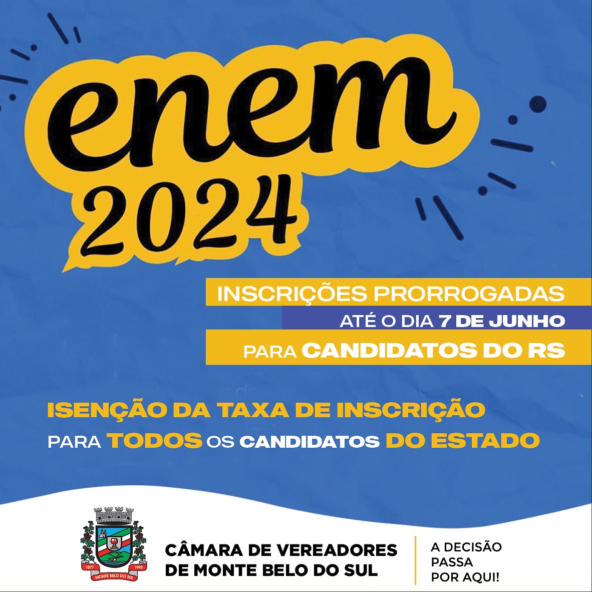 Inscrições do Enem 2024 abertas